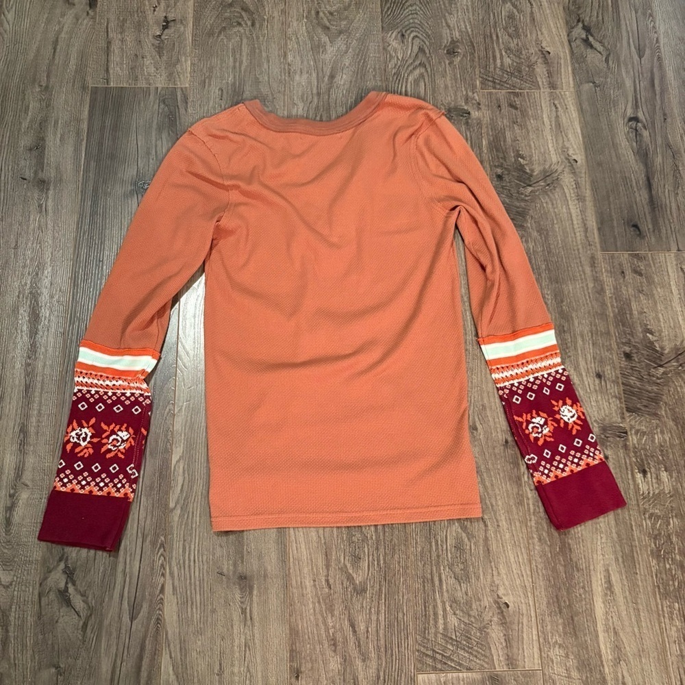 Free People Mikah Notch Neck Thermal longs sleeve top - Picture 6 of 12